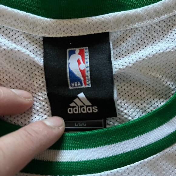Adidas Boston Celtics Rajon Rondo Jersey Men Large White Green NBA Championship - Picture 5 of 11